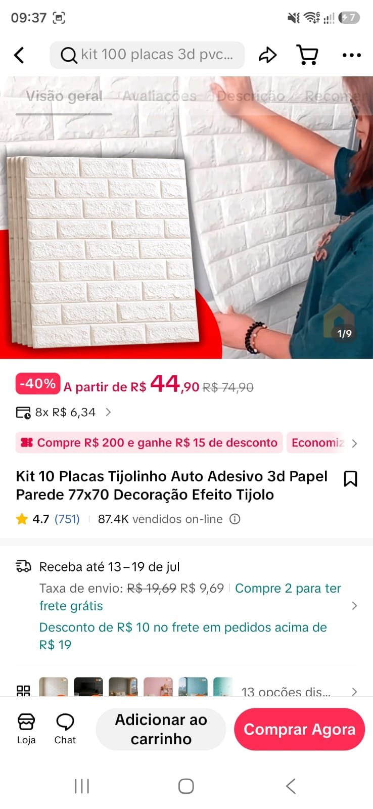 Placa Tijolinho 3D